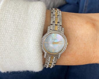 Vintage 1990s CITIZEN Eco-drive Mother of Pearl Dial Crystal