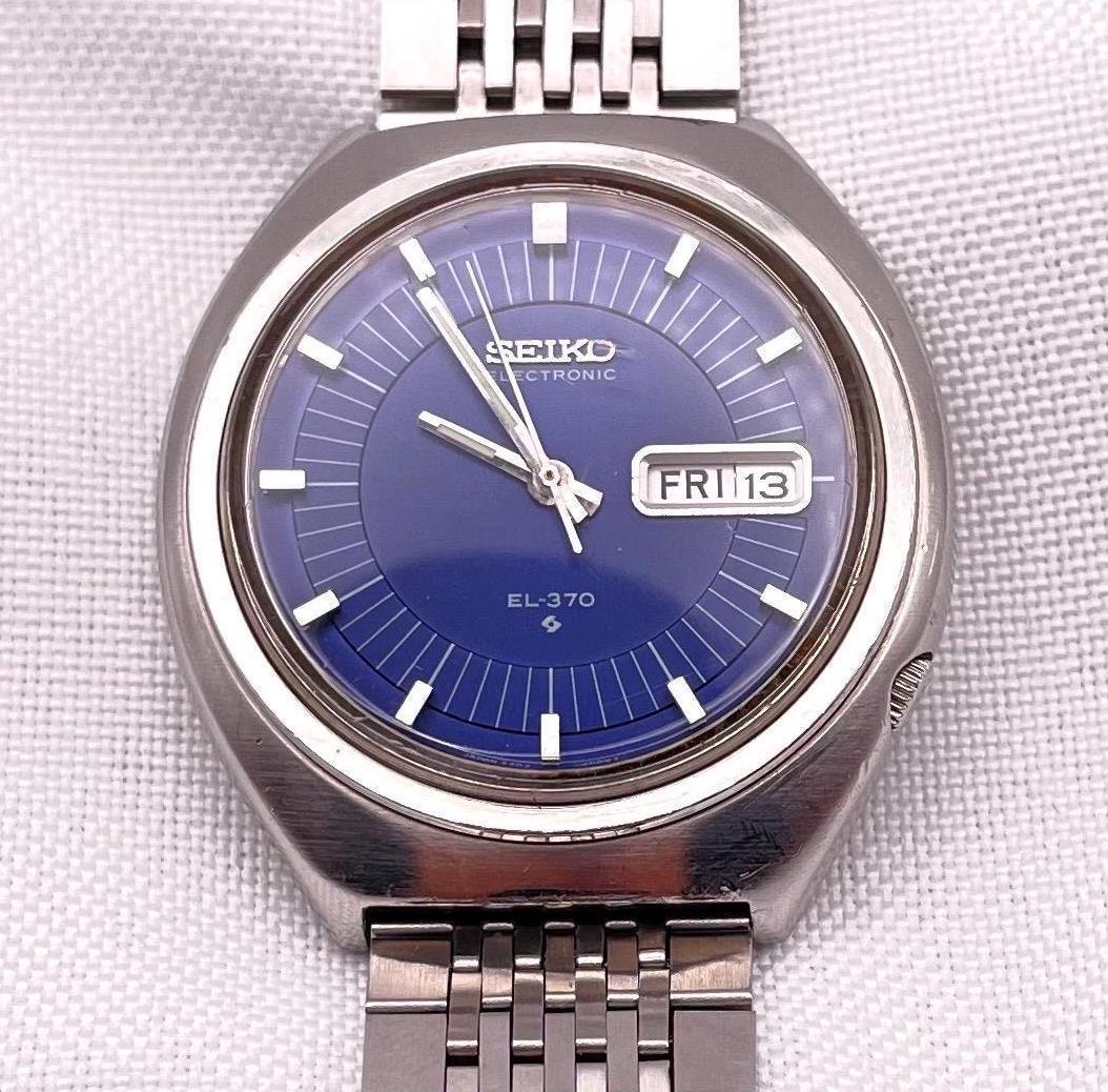 ジャンク SEIKO ELECTRONIC EL-370 3702-7000 時計 電磁テンプ 不動品 