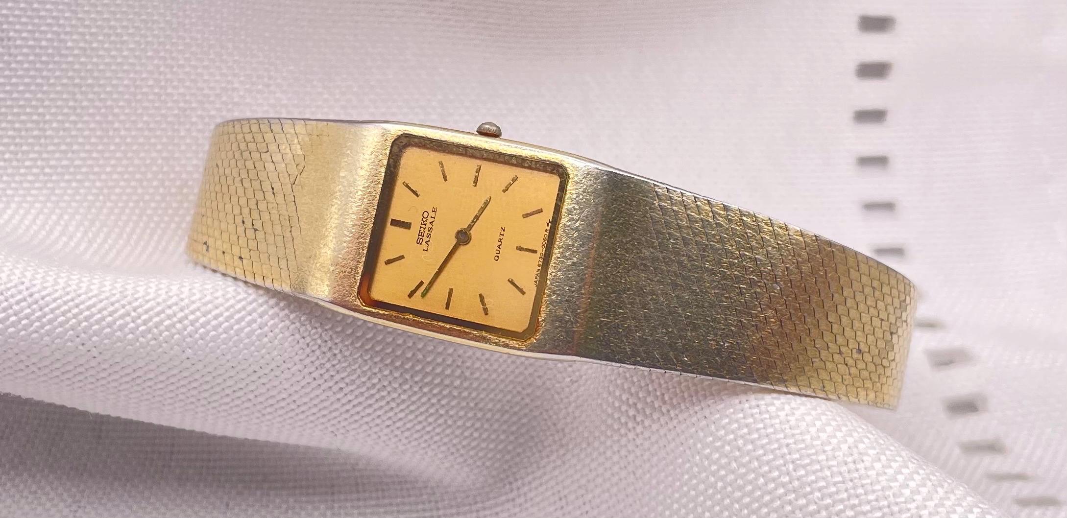 SEIKO クォーツ LASSALE ヴィンテージ レディース 緑 ブレスレット SEIKO クォーツ LASSALE ヴィンテージ レディース 緑 ブレスレット