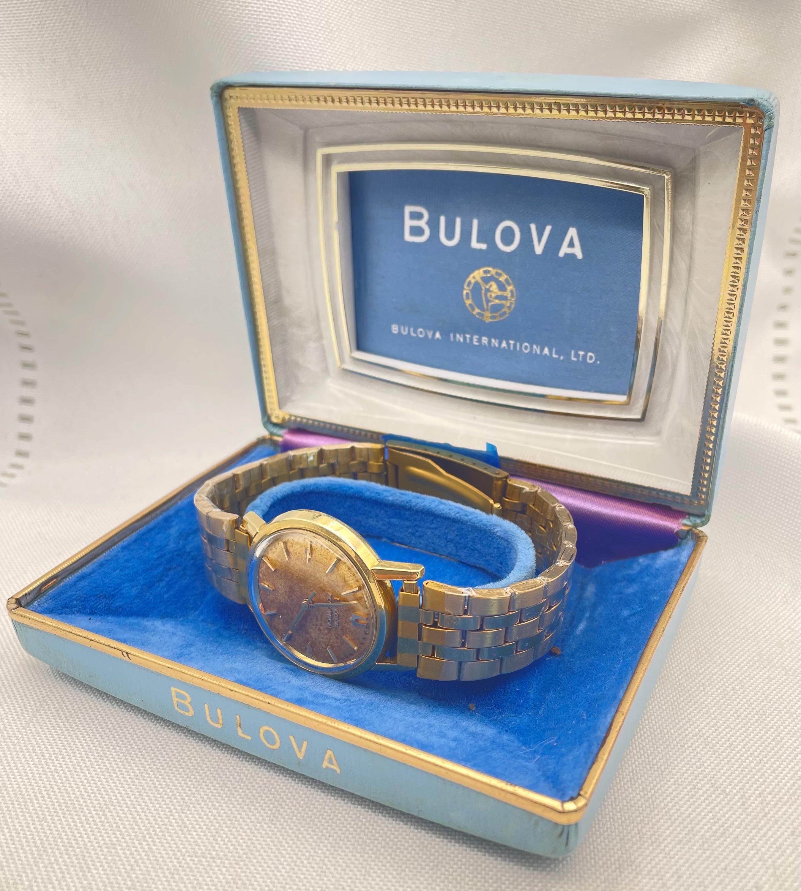 素晴らしい1960年代のユニセックスBULOVA Accutron-214音叉クォーツ