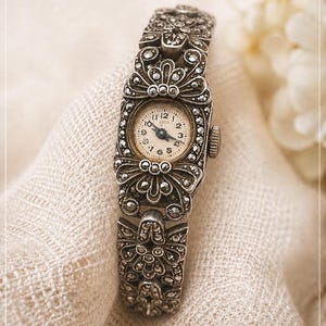 Vintage Ladies Marcasite Watch - Etsy display picture 3