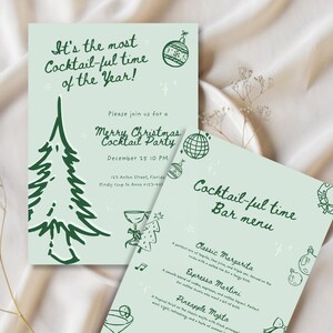 Friendsmas Cocktail Party Christmas Bundle | Christmas Flyer | Christmas digital prints | Editable Christmas Party Invitation