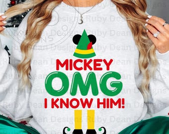 Mickey OMG ich kenne ihn Elf PNG Digital Download Kommerzielle Nutzung (DF164)