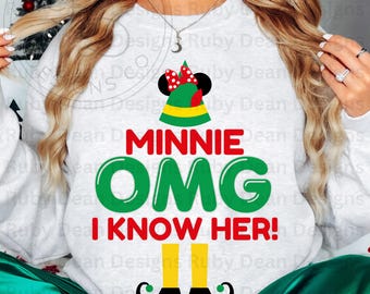 Minnie OMG, ich kenne ihren Elf PNG Digital Download Kommerzielle Nutzung (DF165)