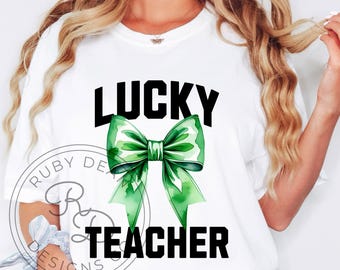 Lazos de coqueta para el Día de San Patricio para maestros de la suerte, descarga digital * PNG del Día de San Patricio * PNG de lazo de coqueta verde * Archivo digital de coqueta (DF70)