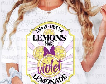 When Life Gives You Lemons Make Violet Lemonade PNG Digital Download Commercial Use * Flower Garden Festival (DF85)