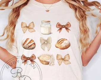 Sourdough Coquette Bows and Bread Digital Download * Sourdough Bread PNG File * Sourdough PNG (DF66)