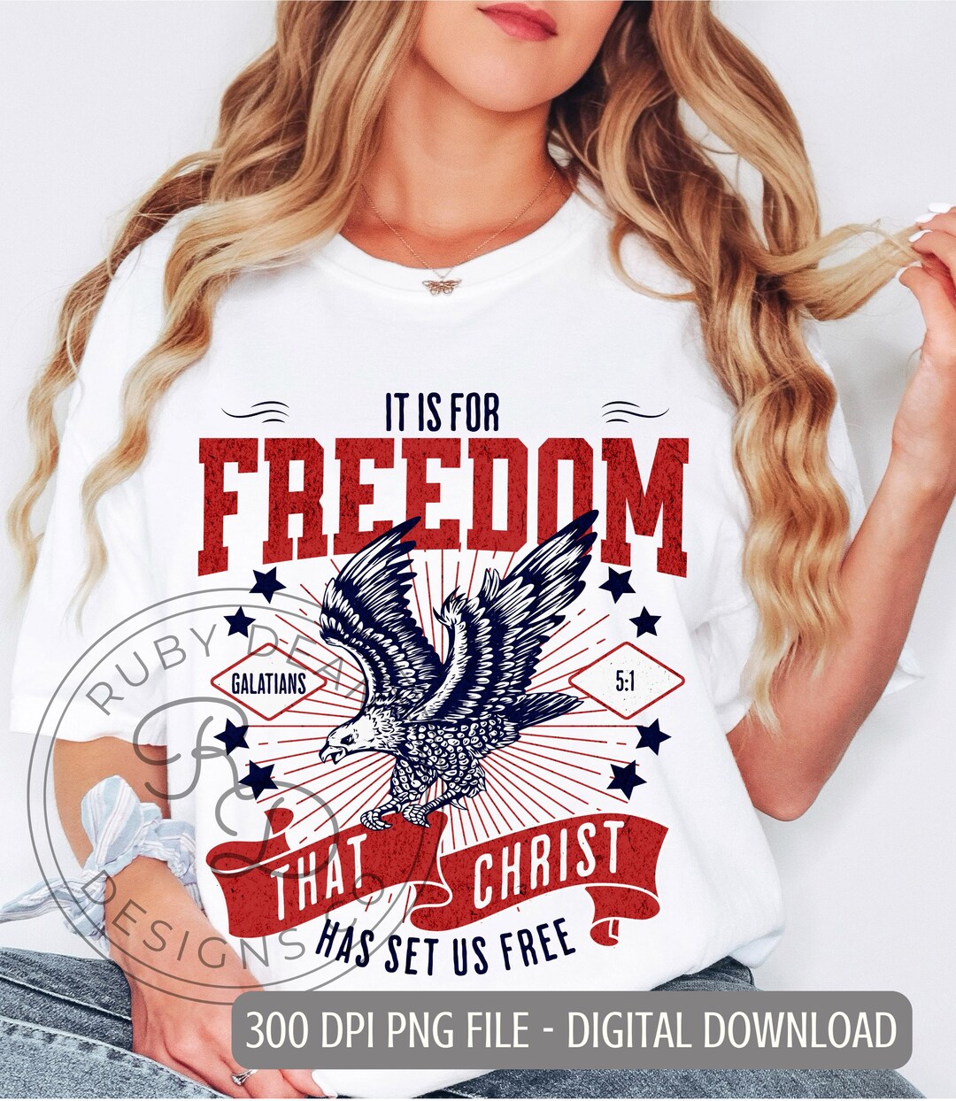 It is for Freedom That Christ Set Us Free Design File PNG Digital ...