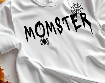 Maman SVG | PNG | Conception SVG de maman amusante avec des détails d'araignée pour les travaux manuels - Parfait comme déguisement d'Halloween facile avec une chemise de maman !