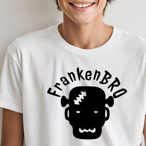 Frankenstein SVG Face, png - FrankenBRO - Spooky Halloween SVG Design for Crafts, T-Shirts, and Decor - Perfect for DIY Projects & Parties