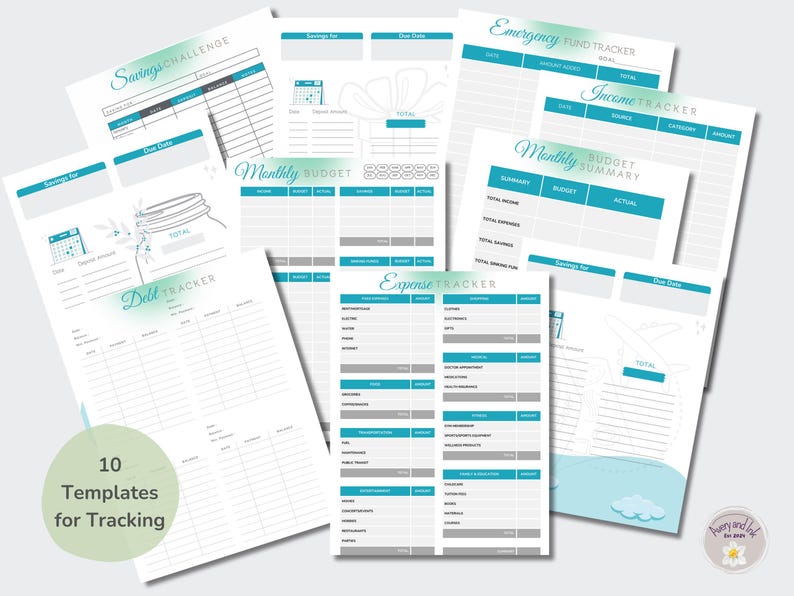 Budget Organizer Printable Workbook – Plan and Track Bills, Expenses ...