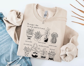 Botanical Sweatshirt, Plant Lover Gift, Houseplant Design