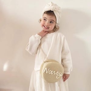 Personalisierte Rattan Umhängetasche