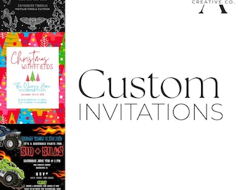 Diseño de invitación personalizado: cualquier tamaño, cualquier formato