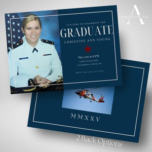 faire-part de remise des diplômes militaires | Promotion patriotique de 2025 | Modèle modifiable
