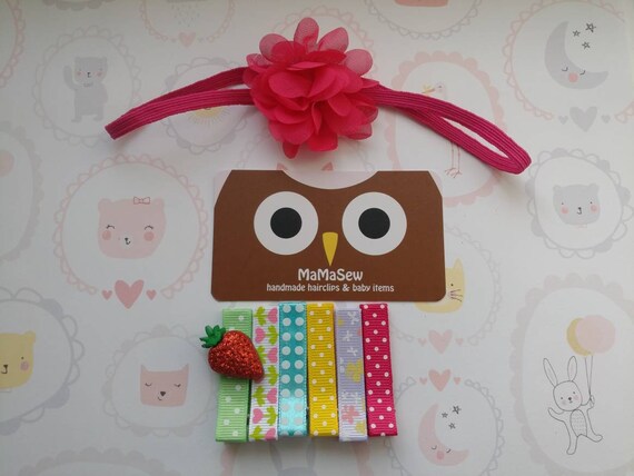 Spring Blossom Bundle 2 Set Of 7 Head Band And Hair Clip Etsy