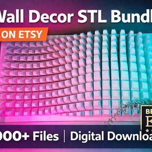 Wall Art Decor STL Files Bundle | 3D Wall Shelves, Lamps, Planters, Sculptures | 5000+ Print Hours