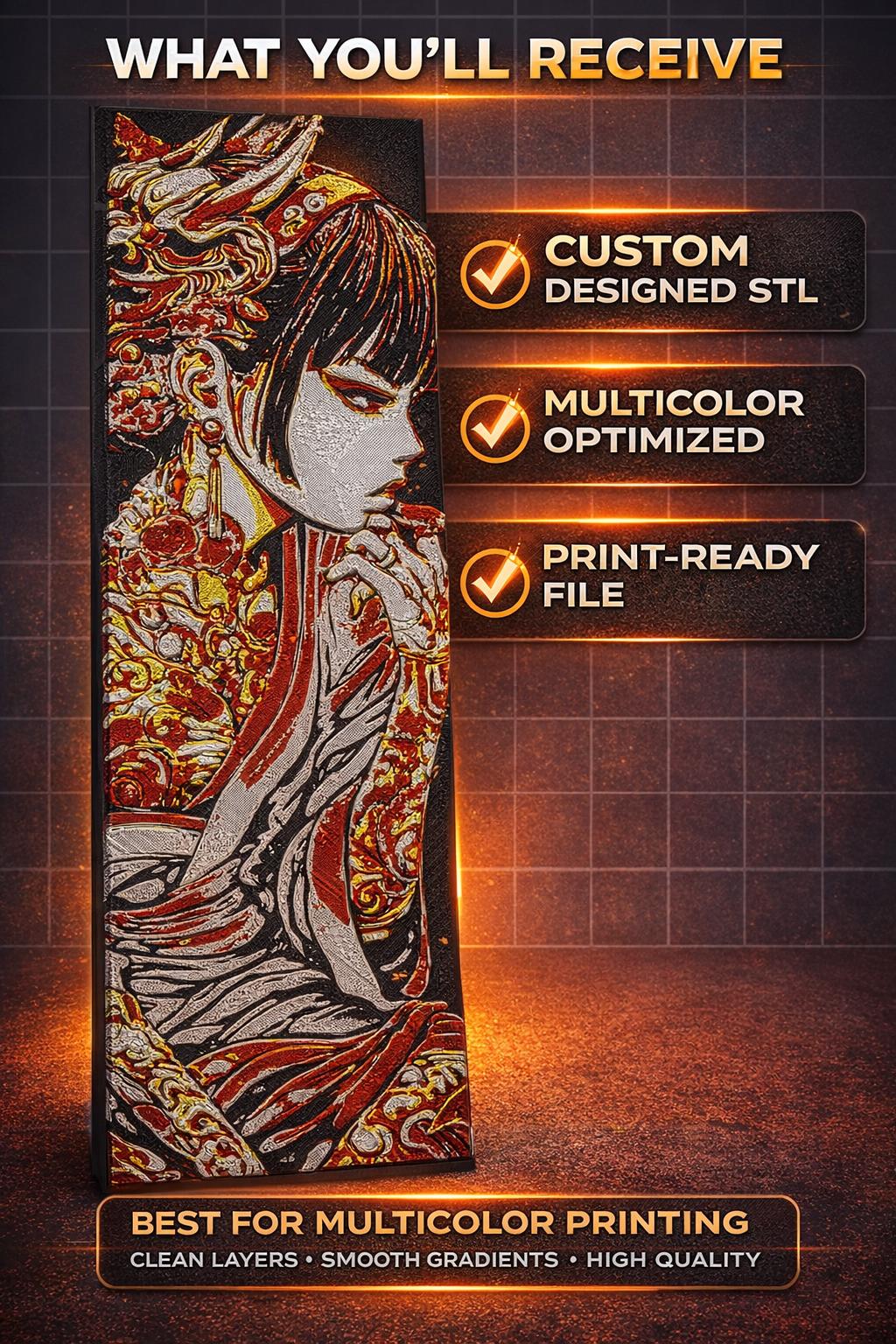 Hueforge Files Custom Hueforge 3D Model & Multicolor Painting | Personalized STL File ...