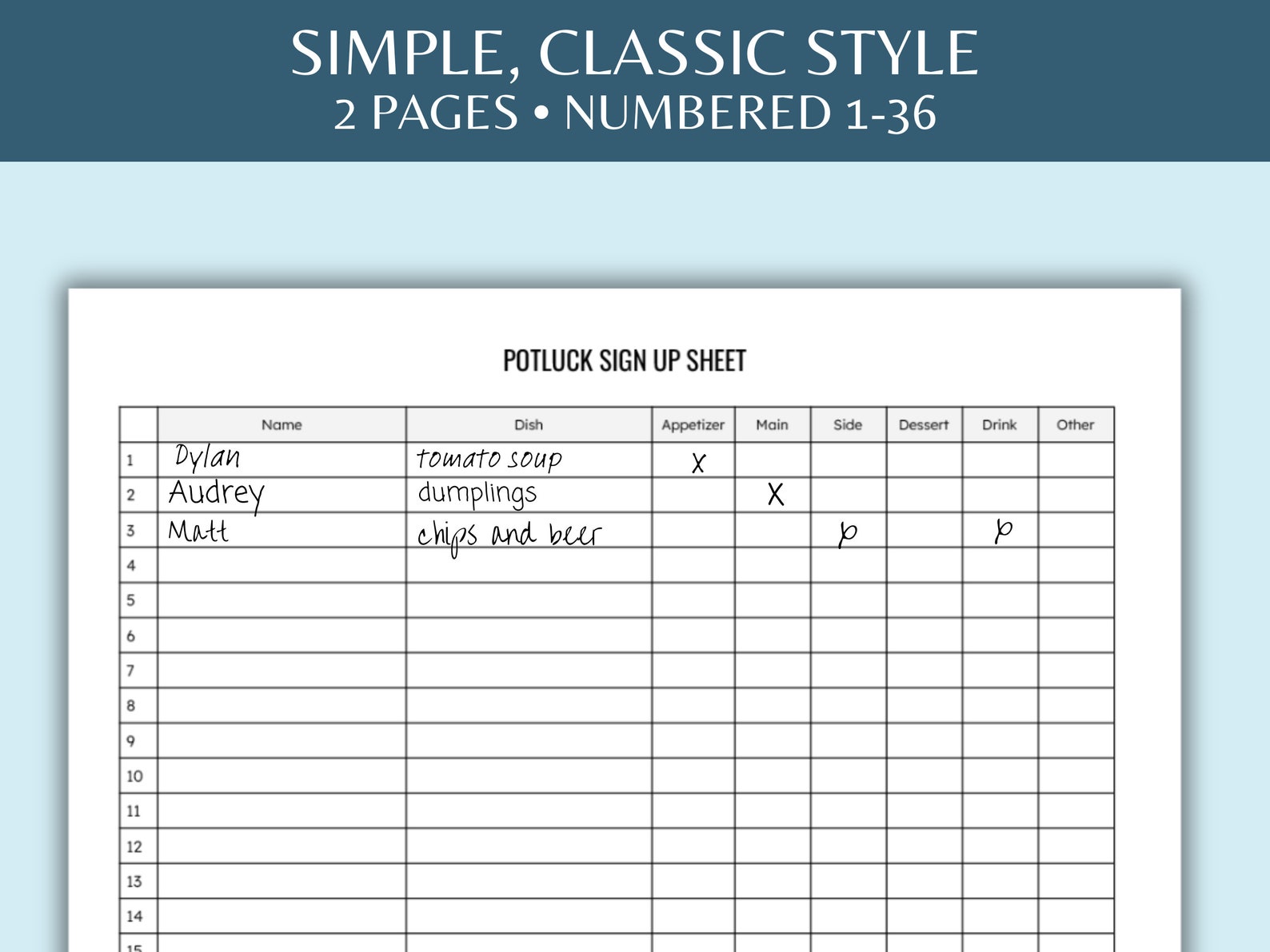Potluck Sign up Sheet Meal Sign up Sheet Food Sign up Form Etsy Potluck Sign up Sheet Meal Sign up Sheet Food Sign up Form Etsy