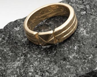 Sterling Silver Kinetic Ring: Minimalist Fidget Signet Thumb Ring
