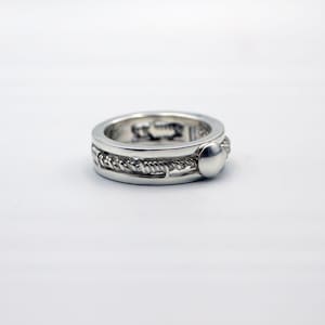 Ring sterling silver twisted rope
