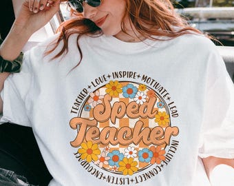 SPED Teacher Shirt, Special Education Teacher Gifts, Groovy Teacher Shirt School Counselor Shirt School Psychologist Gift New Teacher Shirts