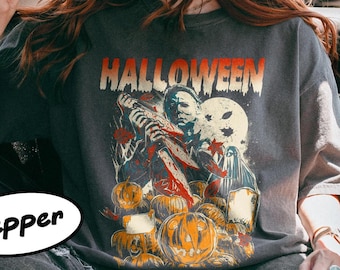 Vintage Slasher Film Halloween Shirt, Halloween Movie Shirt, Horror Movie Characters Shirt, Horror Fan Shirt