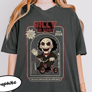Retro Billy The Puppet Halloween Shirt, Saw Movie Character Shirt, Halloween Character Movie Shirt Horror Movie Graphic Tee Horror Fan Shirt