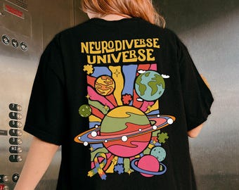 Autismus Bewusstseins Shirt, Neurodiverse Universum Shirt, Weltraum Neurovielfalt Shirt, Geschwindigkeits Lehrer Shirt, spezielle Bildung Shirt, Autismus T-Shirt