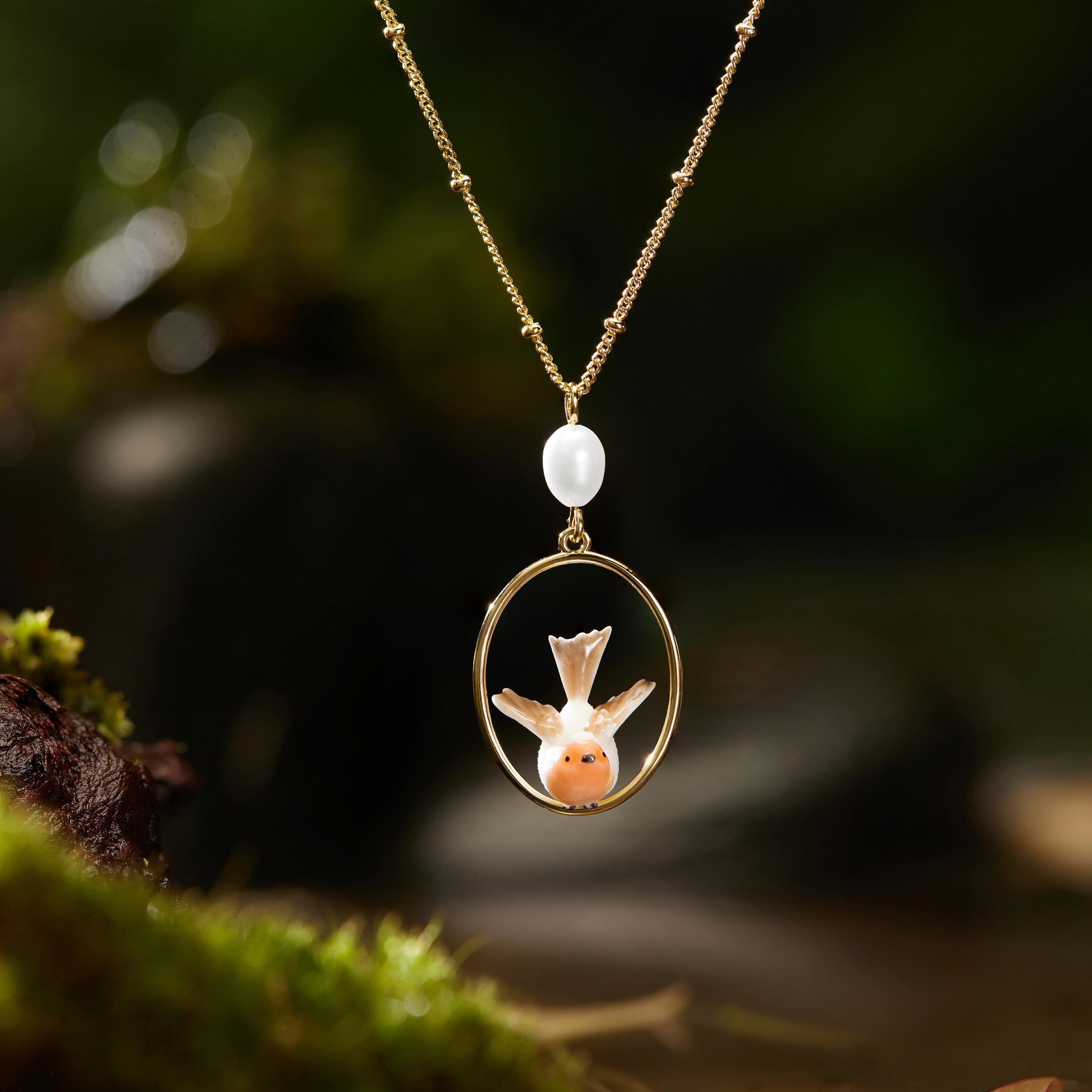 Collier Pendentif Couple De Perruches Avec Chaîne, Argenté, Bijoux Des Lys, Neuf