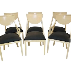Set of 6 Pietro Constantini Lacquer Clismo Dining Chairs