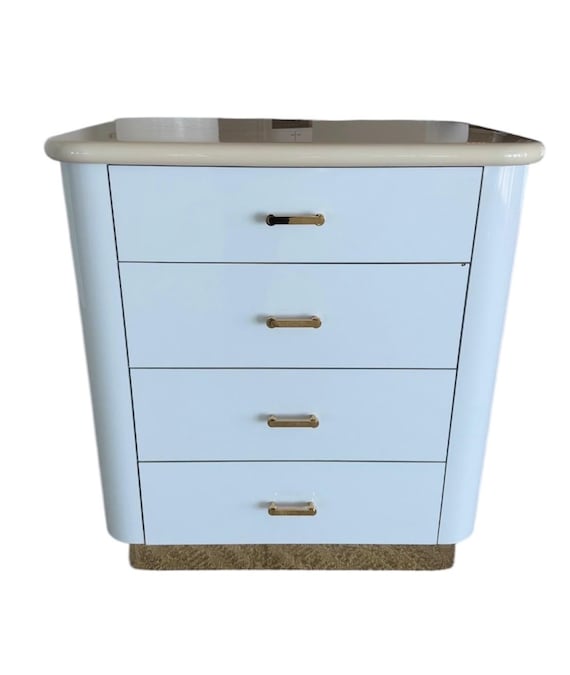 cream lacquer dresser Collins 56" Cream 6-Drawer Dresser