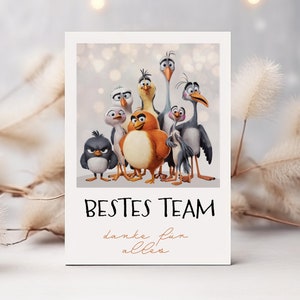 Bestes Team Polaroid-Design Karten, Kollegen Weihnachtsgeschenk, Dankeschön, Geschenk Büro, Kleinigkeit Mitarbeiter, Verein, Job Abschied
