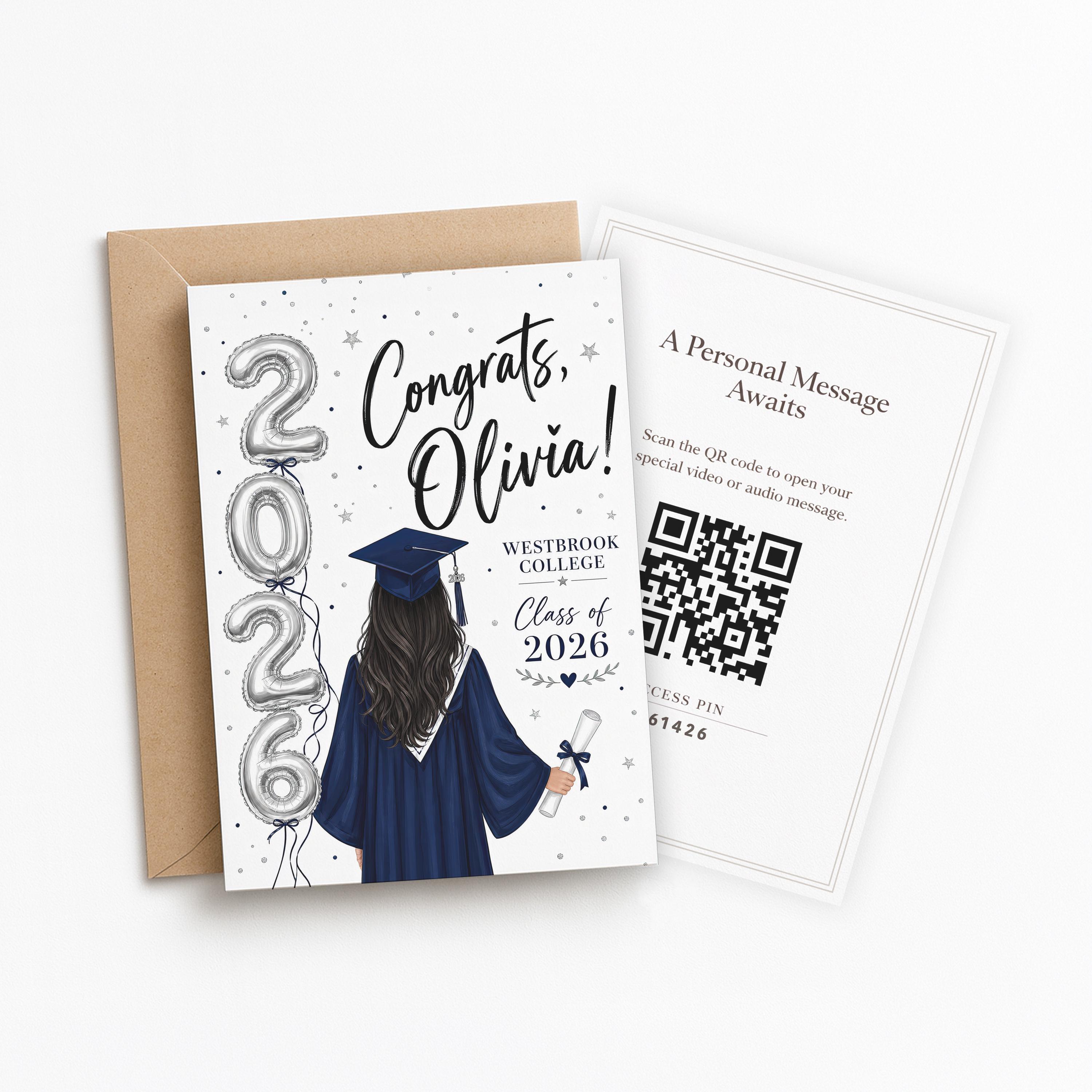 Personalized Graduation Card | Class of 2026 Custom High School College ...