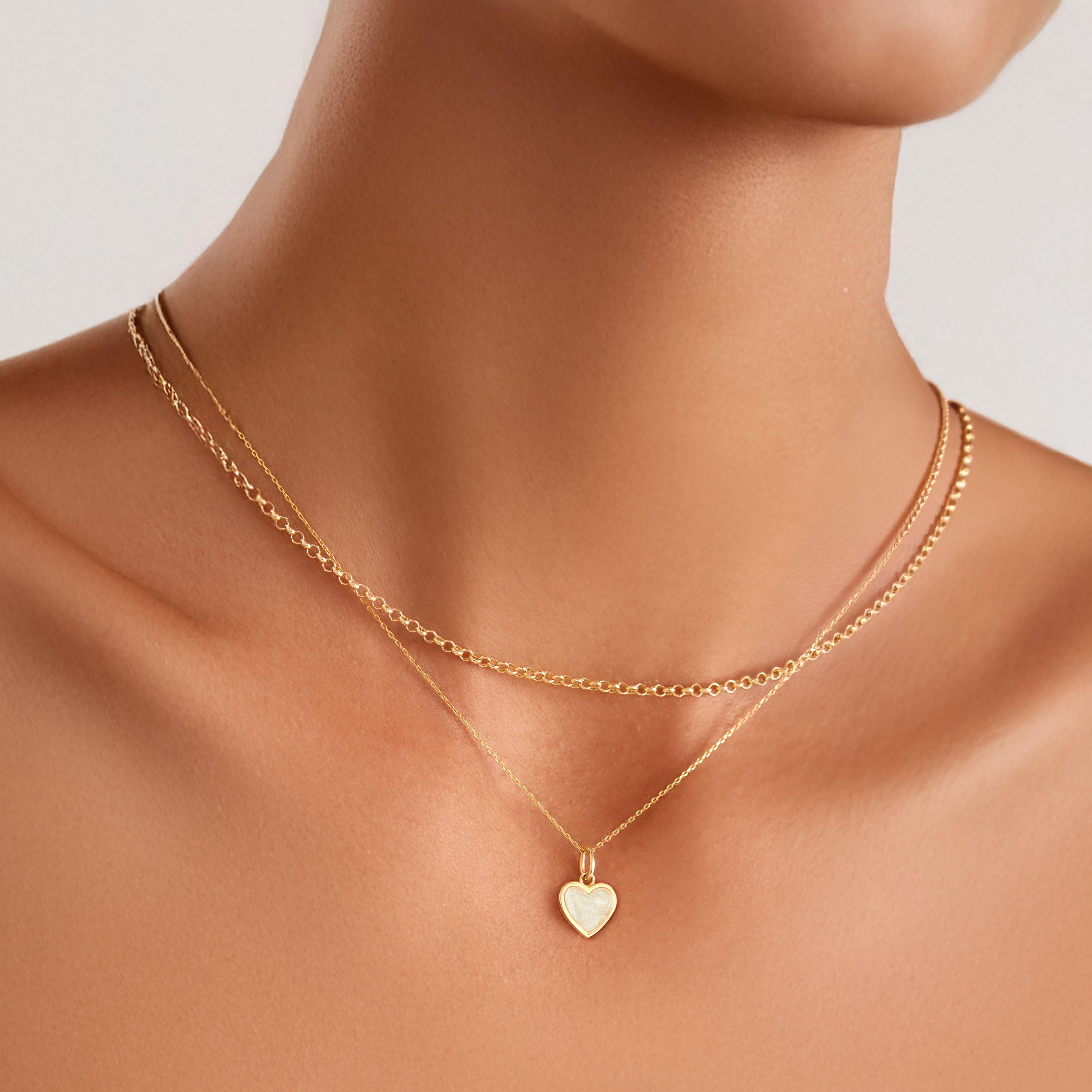 【HYERES LOR】PETIT L'OR 14K heart necklace JBF103G_Fine_Heart_Necklace_01
