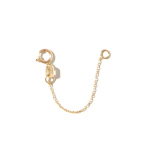 14K Solid Gold Chain Extender: Adjustable Necklace Lengthener