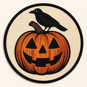 ハロウィンラグ、カボチャのフロアマット、ジャック・オー・ランタンのデコレーション、不気味な円形ラグ、秋の家庭用カーペット、ハロウィンパーティーマット、お祝いの季節のラグ P-5