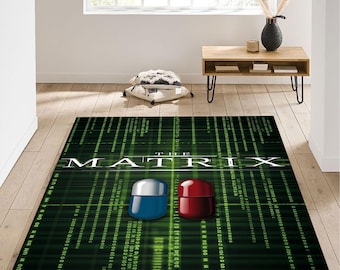 Tapis de cinéma Matrix : conception de codes de science-fiction, décoration de salle de joueur