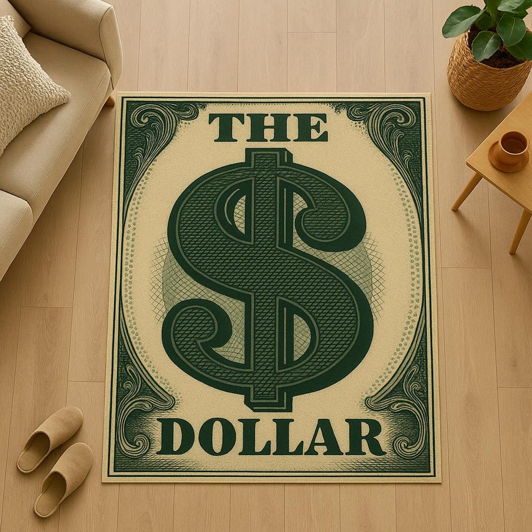 Dollar Rug, Money Rug, Office Decor Rug, Retro Sign Rug, Cash Theme ...