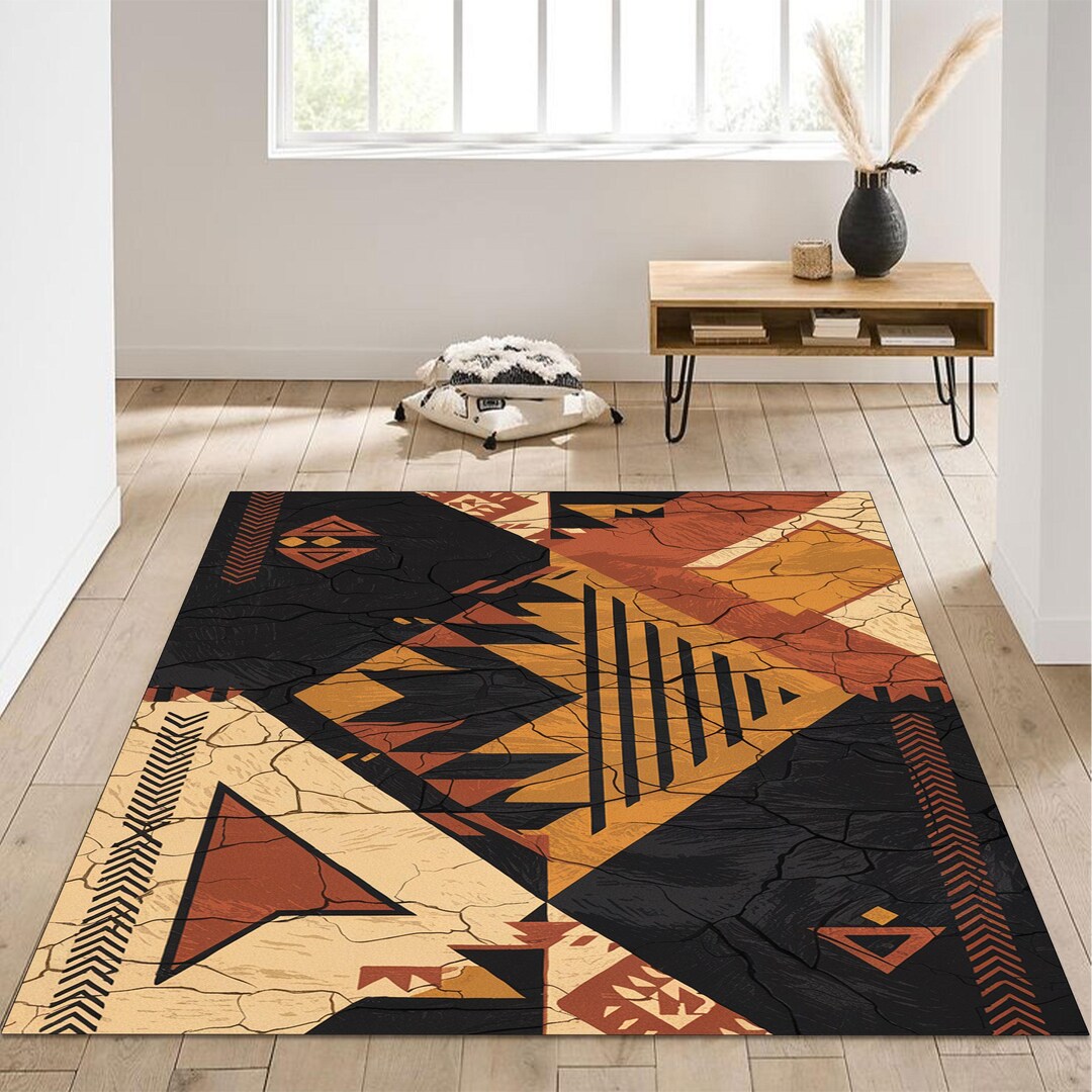Rasist Rug Afrocentric Area Rug: Bohemian Tribal Runner Carpet, Machine Washable ...