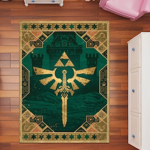 Legend of Zelda Sword-tapijt, Zelda-kleed voor kinderkamer, Zelda-decor, kinderkamerkleed, speelkleed, speelkamertapijt, speelkamerdecor tapijt