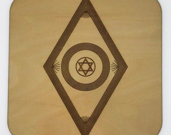 Divine Justice (Justiça Divina) Radiesthesia Board (Radionic Chart) - 1/8" (3mm), 20x20cm