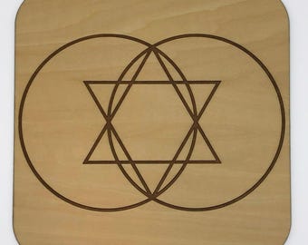 Vesica Piscis Radiesthesia Board (Radionic Chart) - 1/8" (3mm), 20x20cm