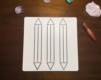 Luxor Radiesthesia Board (Radionic Chart) - 1/8" (3mm) White MDF, 21x21cm