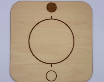 Circle (Círculo) Radiesthesia Board (Radionic Chart) - 1/8" (3mm), 20x20cm