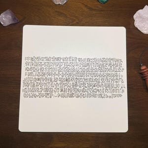 Keiti-radiesthesiebord (radiografische kaart) - 1/8" (3 mm) witte MDF, 21 x 21 cm