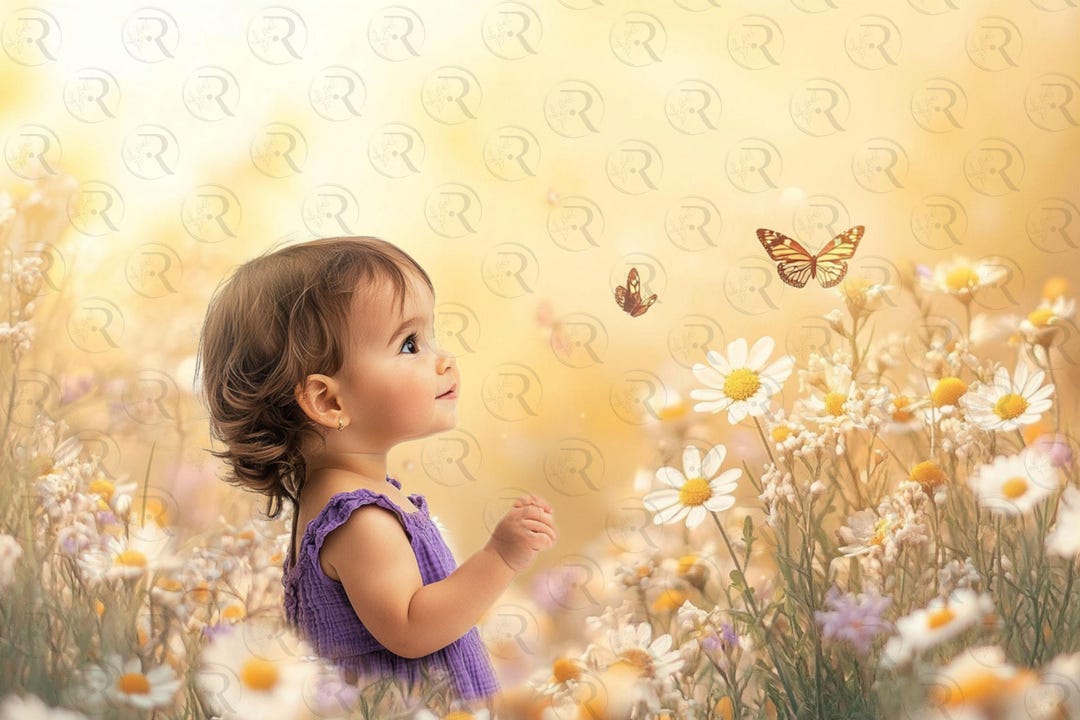 Spring Wildflower Field Backdrop Wildflower Backdrop Meadow Flowers ...