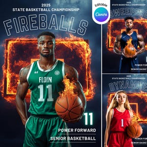 Basketball Poster Canva Sportplakat Benutzerdefinierte Sportbannervorlage Canva Basketball Senior Night Poster Sport Custom Game Day Poster Canva