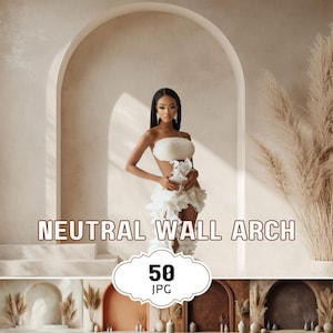 Puede incluir: Un conjunto de 50 fondos digitales de arco de pared neutros. Los fondos presentan una variedad de colores y texturas, incluyendo blanco, beige, marrón y negro. Los fondos son perfectos para fotógrafos y videógrafos que desean crear una variedad de estilos para sus fotos y videos.