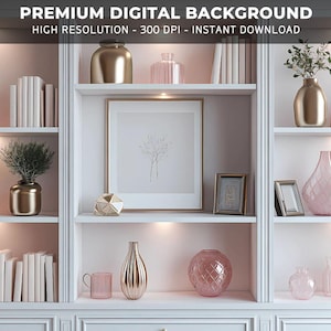 Chic Office Decor Virtual Office Background Zoom Home Office Virtual Background Home Office Background Zoom Bookshelf Background Zoom, 2 JPG